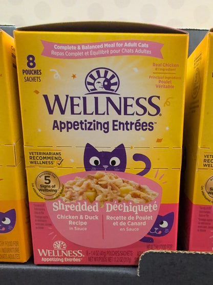 Wellness Appetizing Entrees, Adult Cat Food Pouches