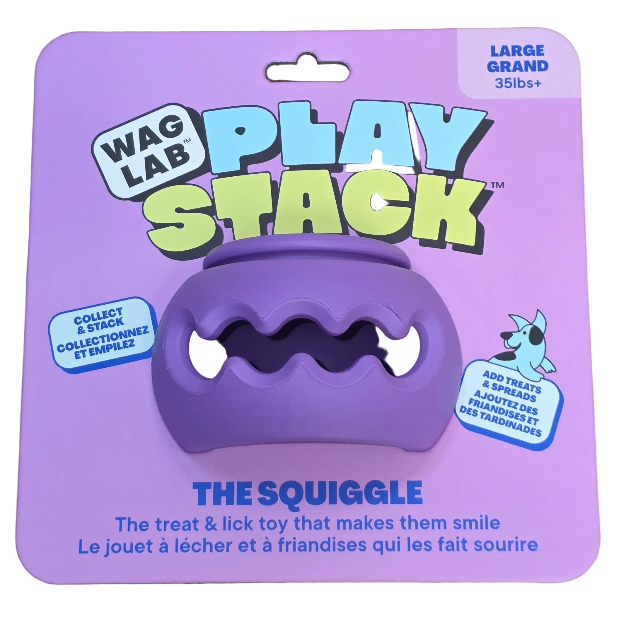 WAG LAB Play Stack, Treat Toy 4 Different Types in 2 Sizes