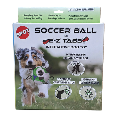 SPOT Soccer Ball with E-Z Tabs, Interactive Dog Toy