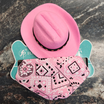 Cowboy Hat & Bandana Set for Small Dogs or Cats