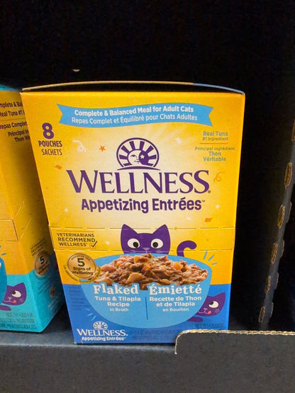 Wellness Appetizing Entrees, Adult Cat Food Pouches