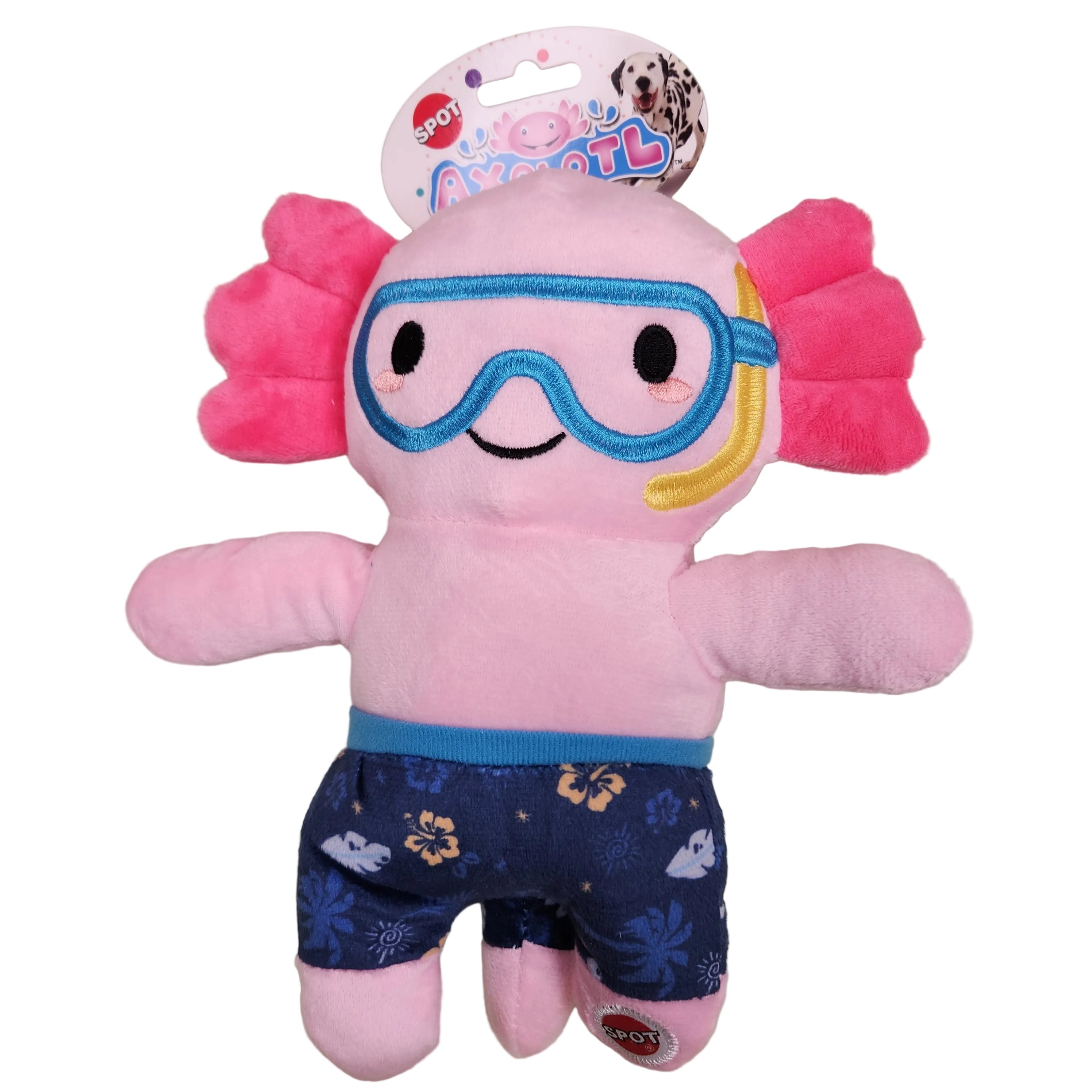 Spot Axolotl in Swim Gear 10" Dog Toy