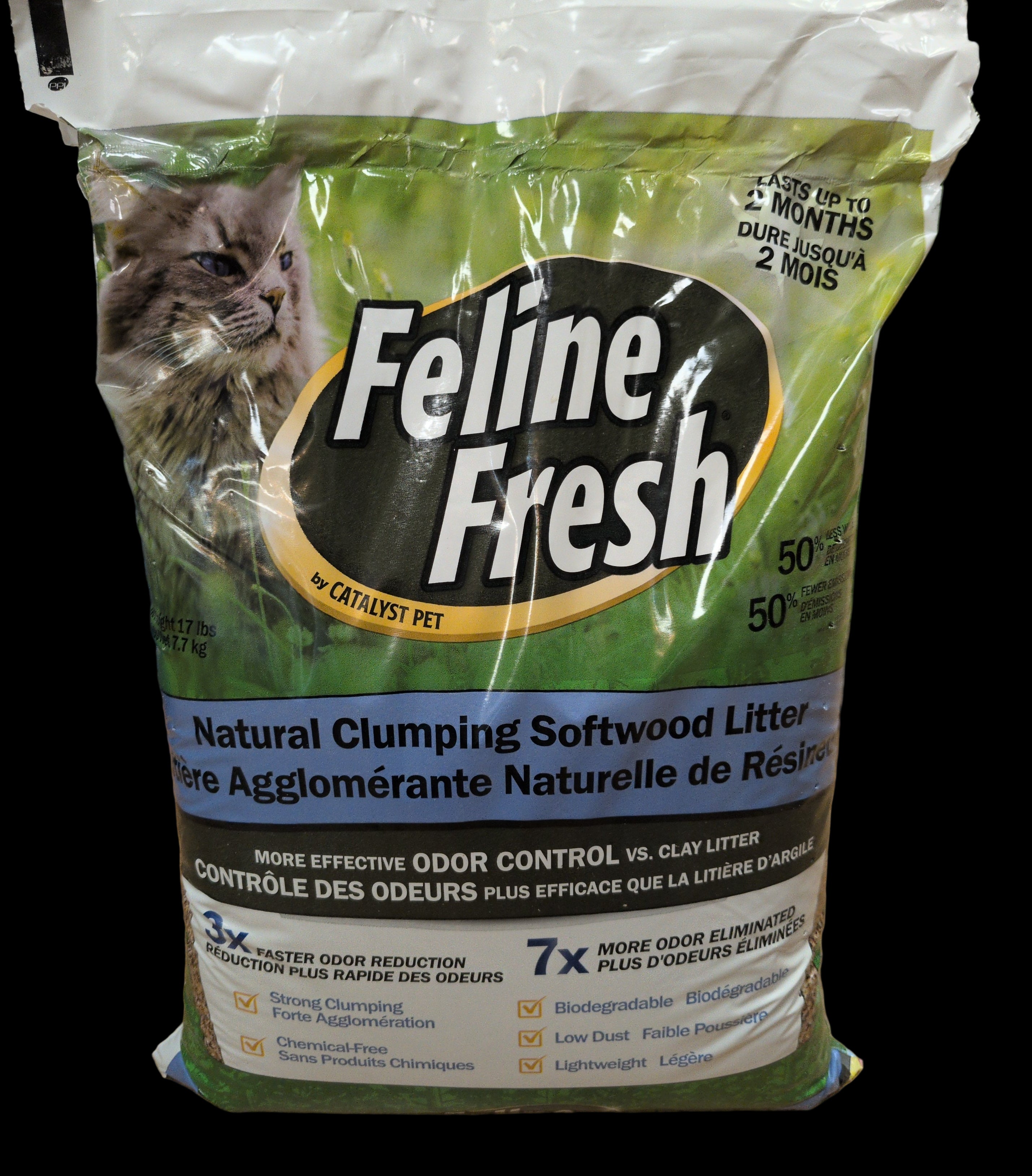 Feline Fresh Natural Cat Litter (non-flushable), 17lb Bag