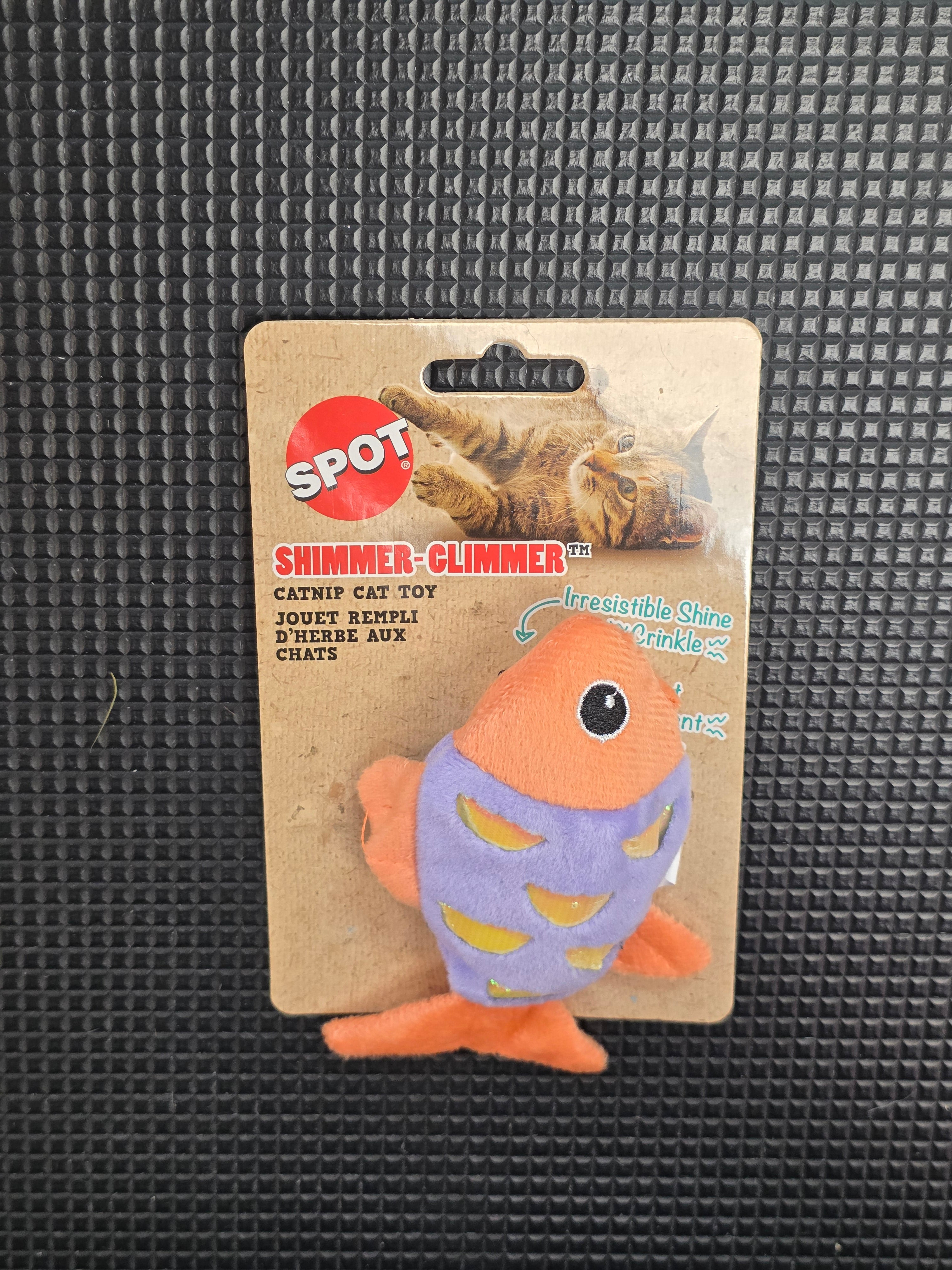 SPOT Shimmer-Climmer, Catnip Cat Toy, Fish