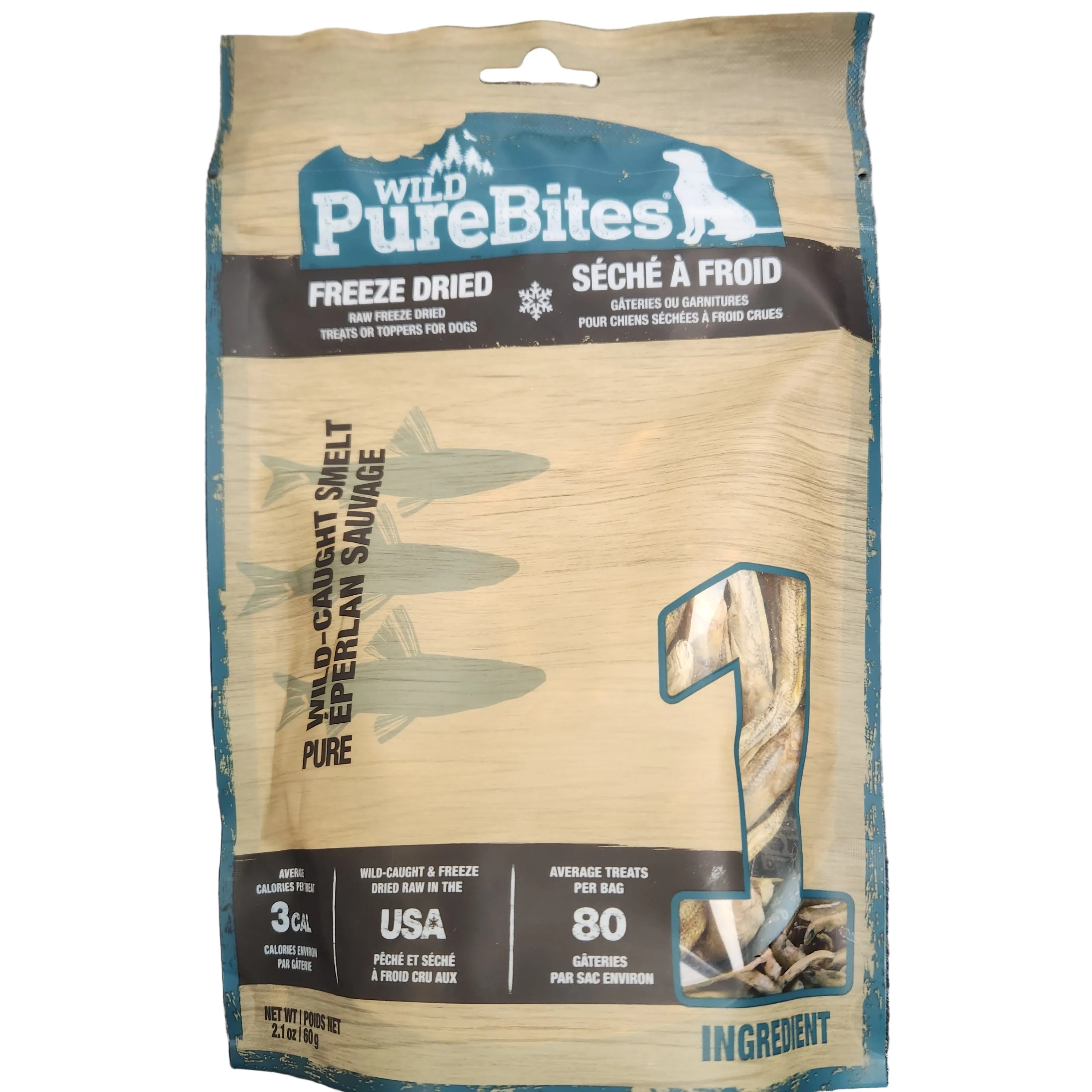 Purebites Wild Freeze Dried Wild Caught Smelt 1 Ingredient 60g