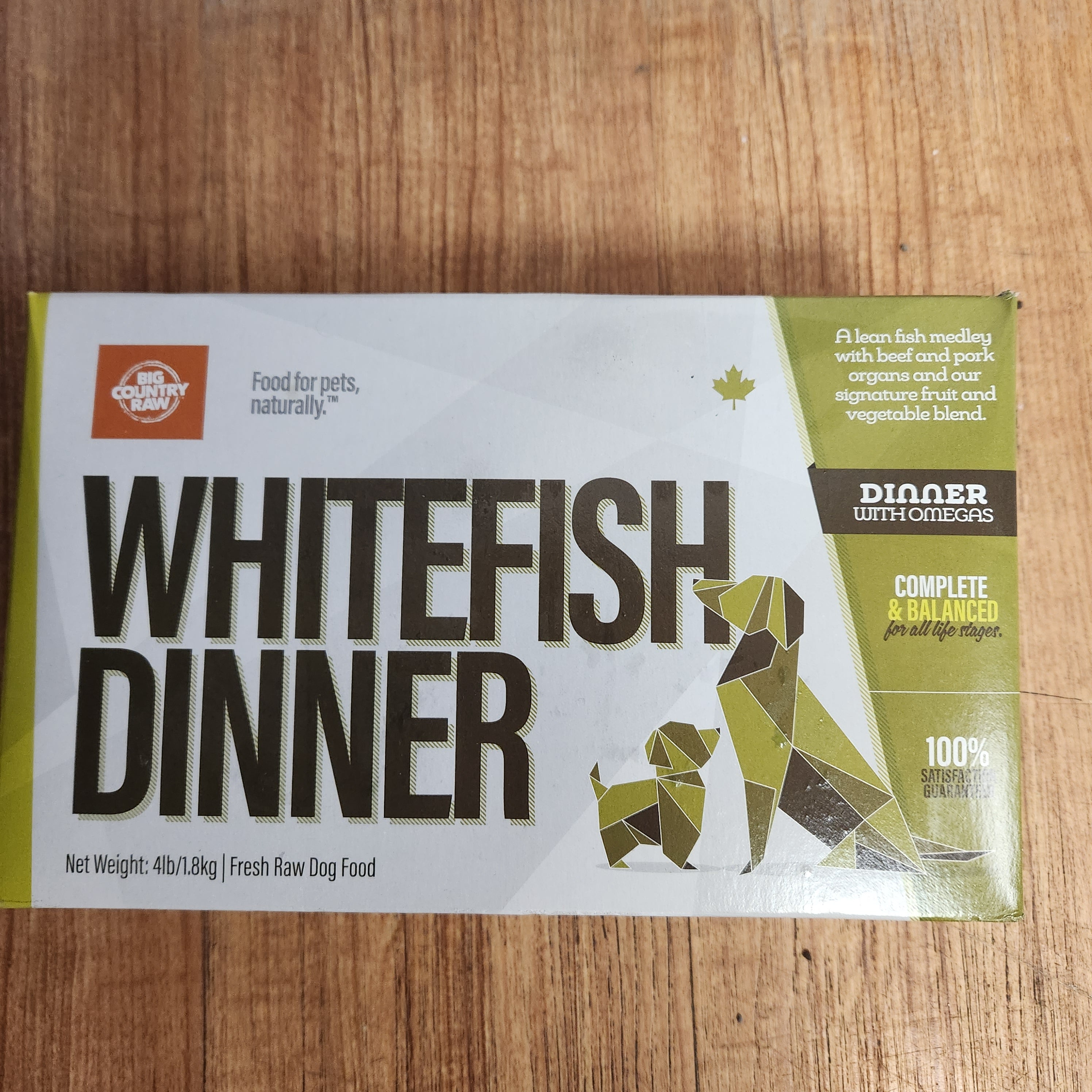 Big Country Raw Whitefish Dinner Complete & Balanced 4lb