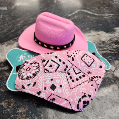 Cowboy Hat & Bandana Set for Small Dogs or Cats