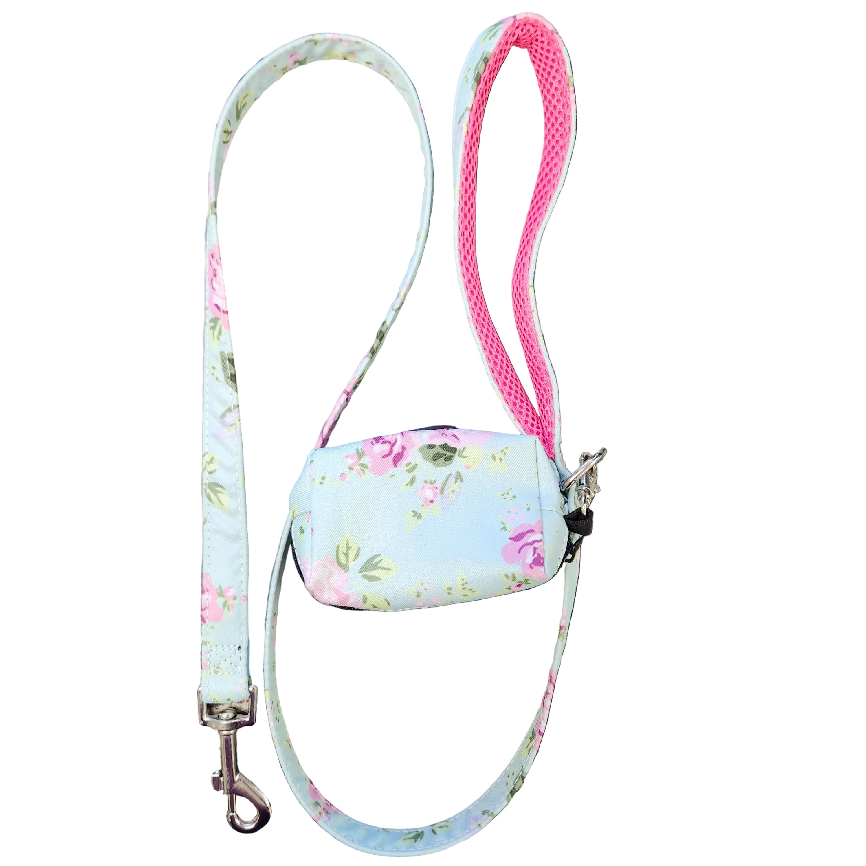 Leash & Matching Poop Bag Dispenser 4' 2pc