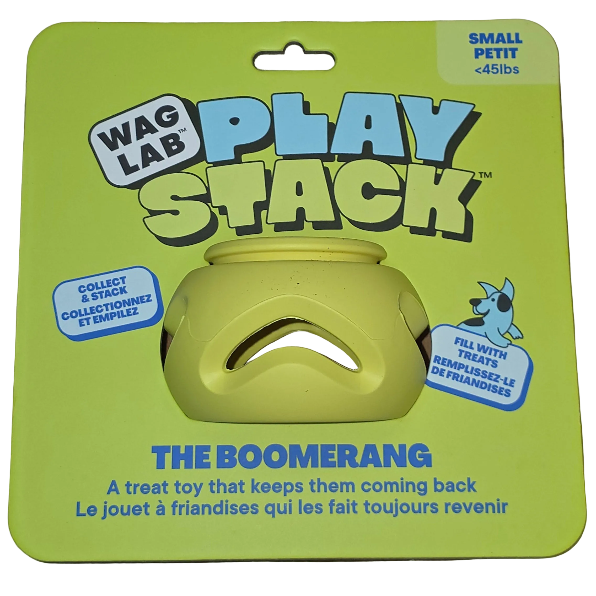 WAG LAB Play Stack, Treat Toy 4 Different Types in 2 Sizes
