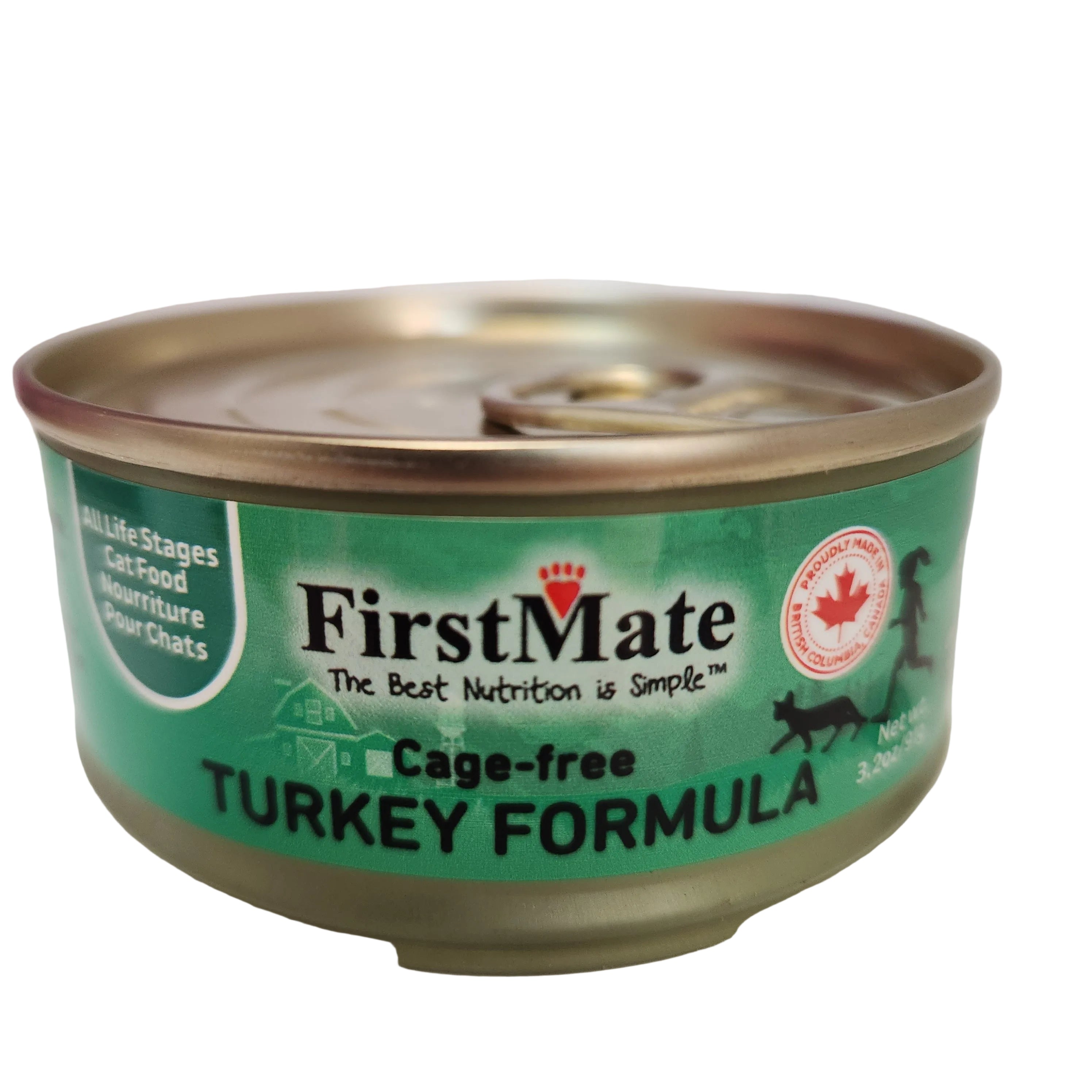 FirstMate Cage Free Turkey Recipe Canned Cat Food 3.2oz