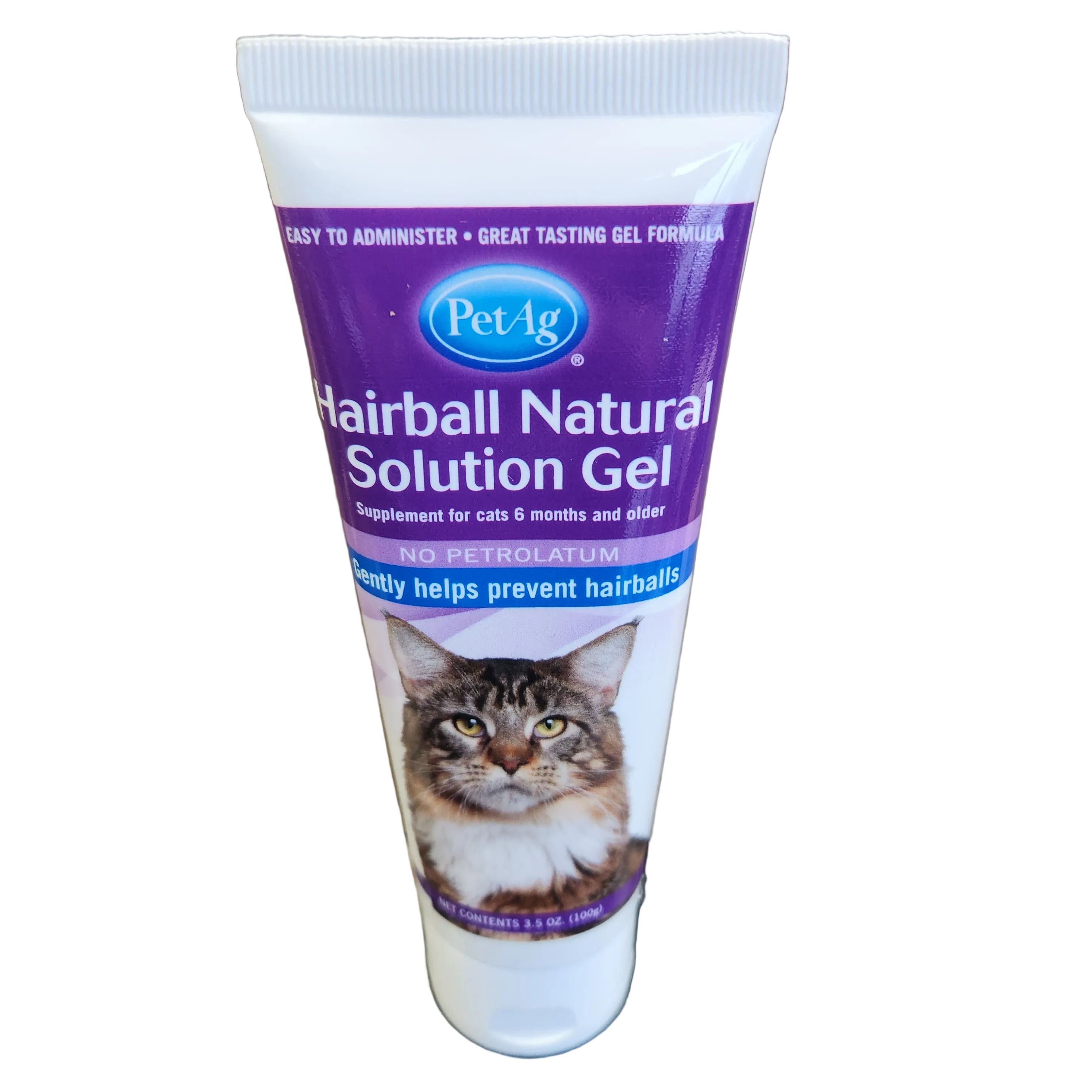 PetAg Hairball Natural Solution Gel No Petroleum for Cats 6 Months and Older 100g