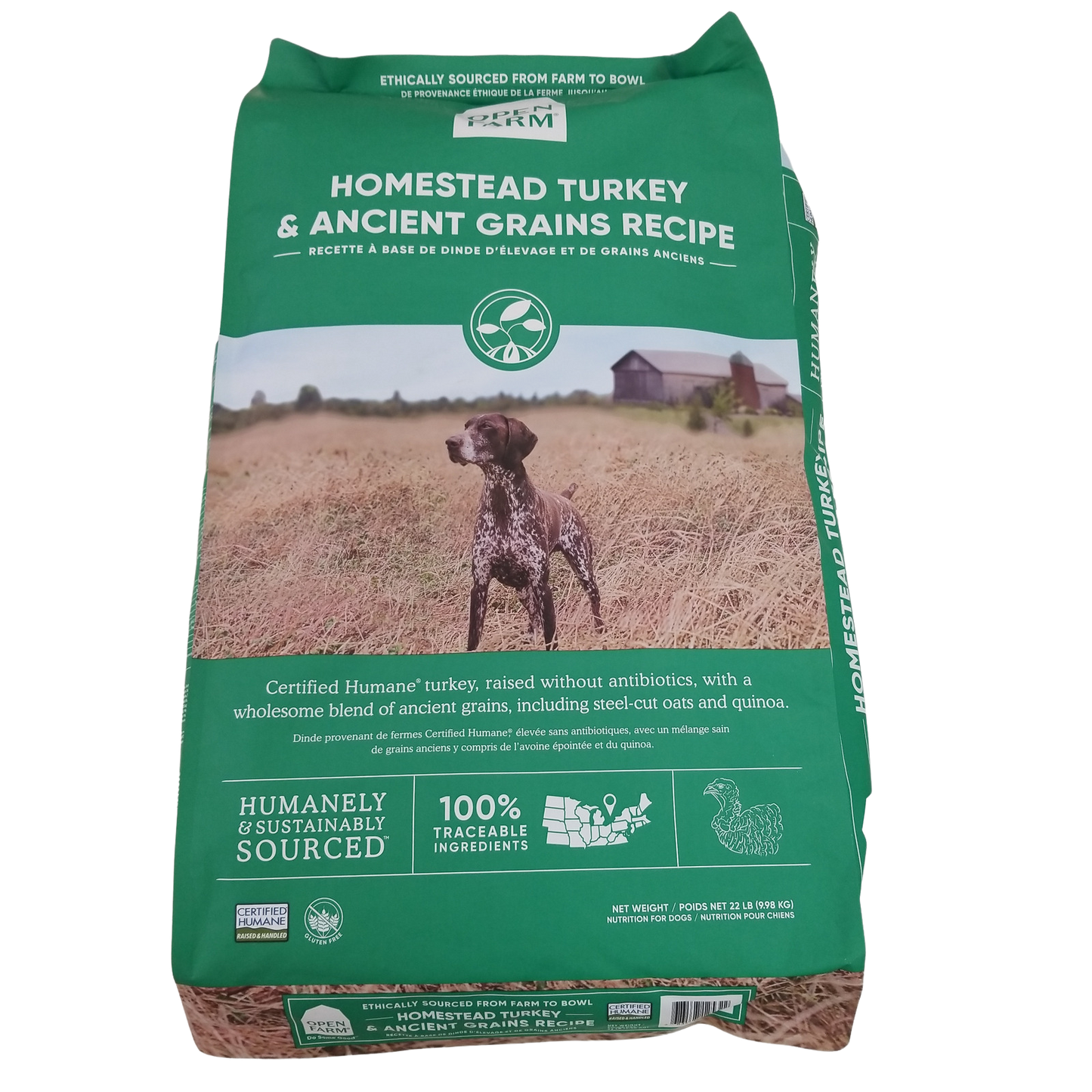 Open Farm Dog Food, Homestead Turkey & Ancient Grains Recipe, 22lb