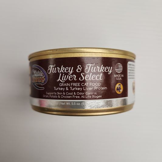 Nutri Source Turkey & Turkey Liver Select Canned Cat Food 5.5oz
