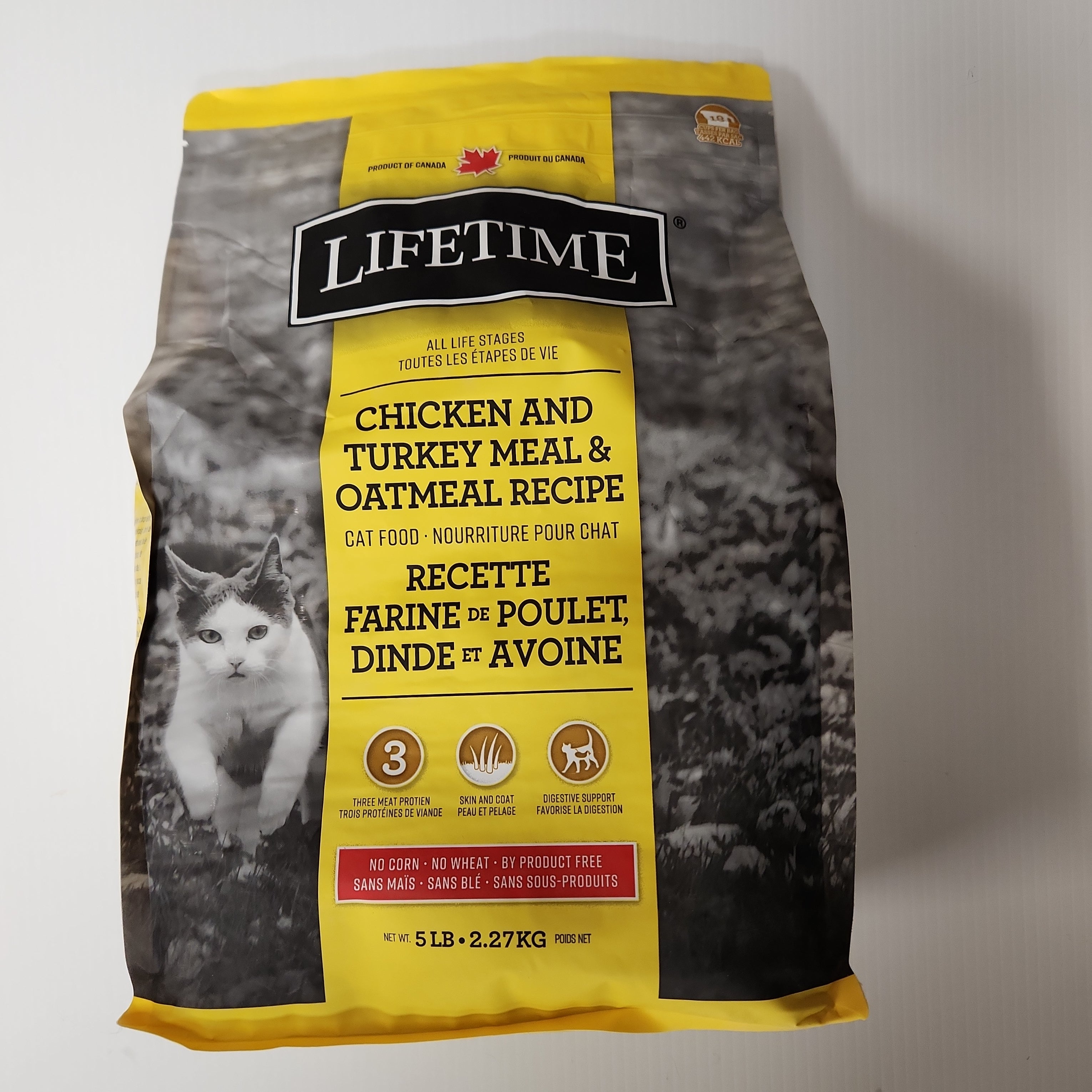 Lifetime Chicken & Turkey with Oatmeal Recipe All Life Stages Cat Food 5lb