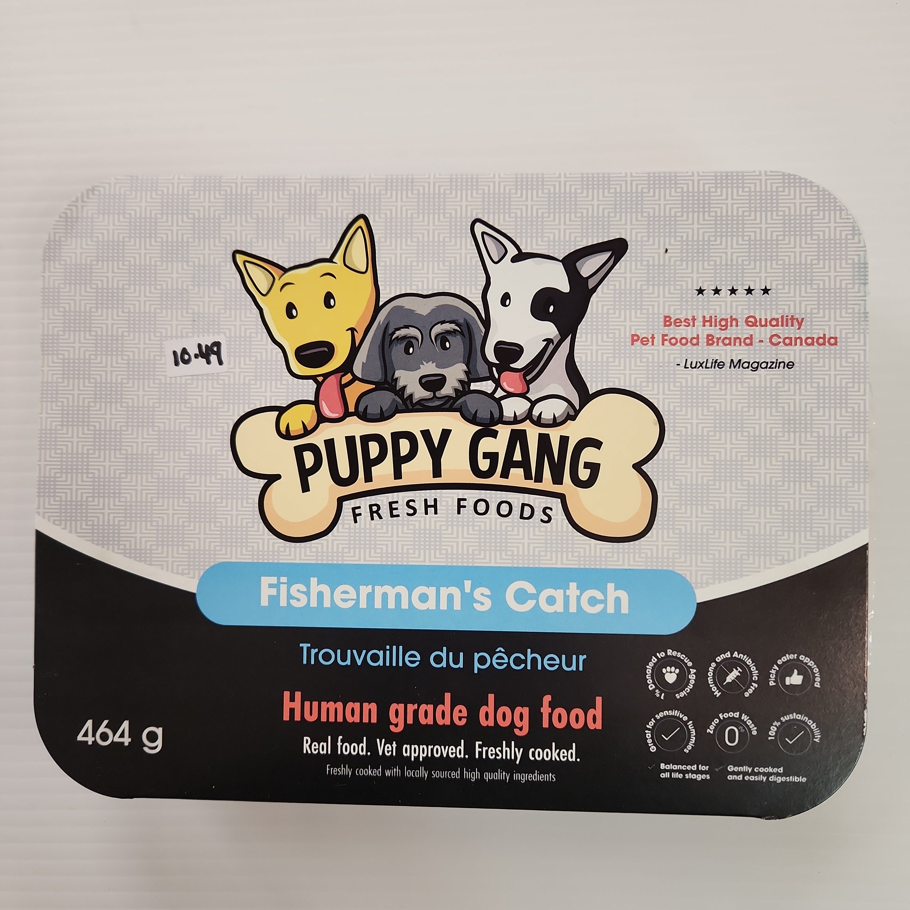Puppy Gang Fishermans Catch Gently Cooked Frozen Dog Dinners 464g