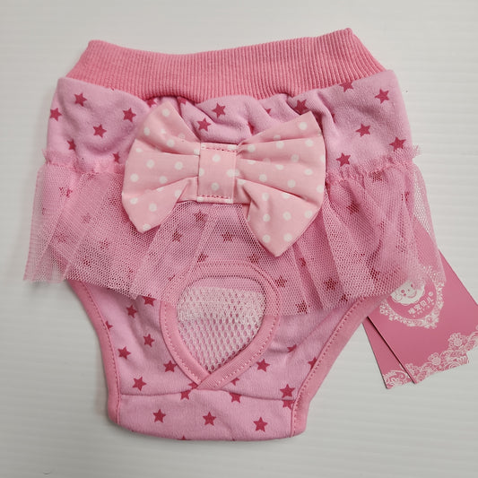 V.Pet.Fashion Washable Diapers Pink with Bow