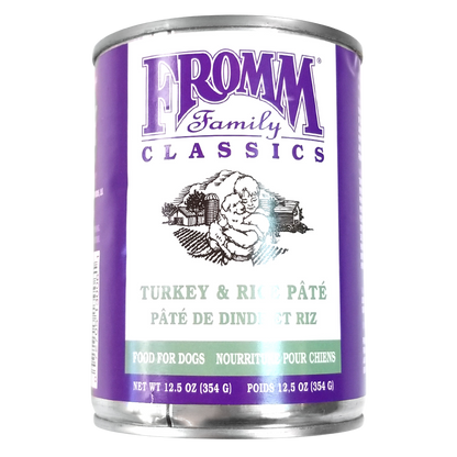 Fromm Classics Dog Food, Canned, Classic Turkey & Rice Pâté, 12.5oz