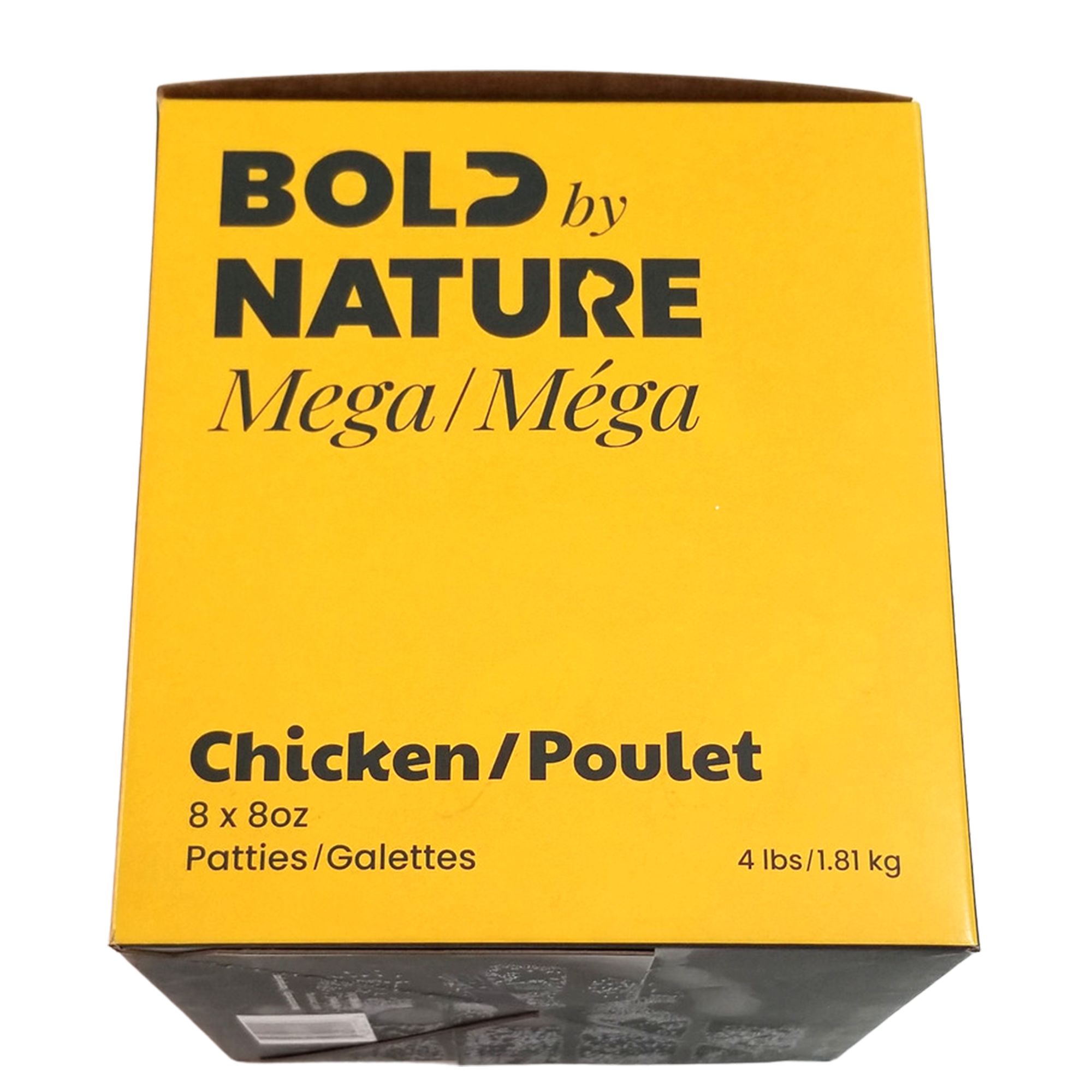 Bold By Nature Mega Raw Chicken Complete Diet, 8oz Patties