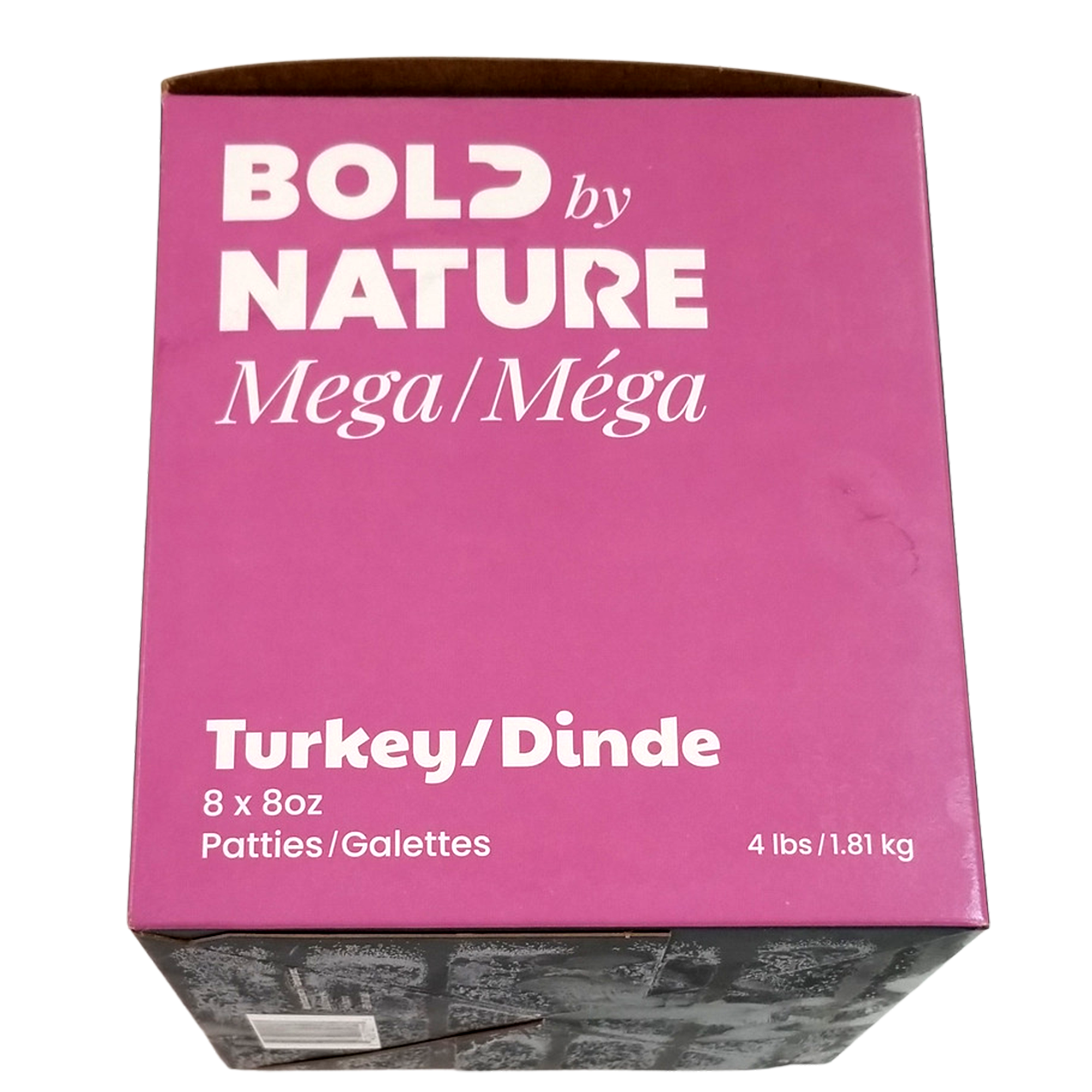 Bold By Nature Régime complet de dinde crue Mega, galettes de 8 oz