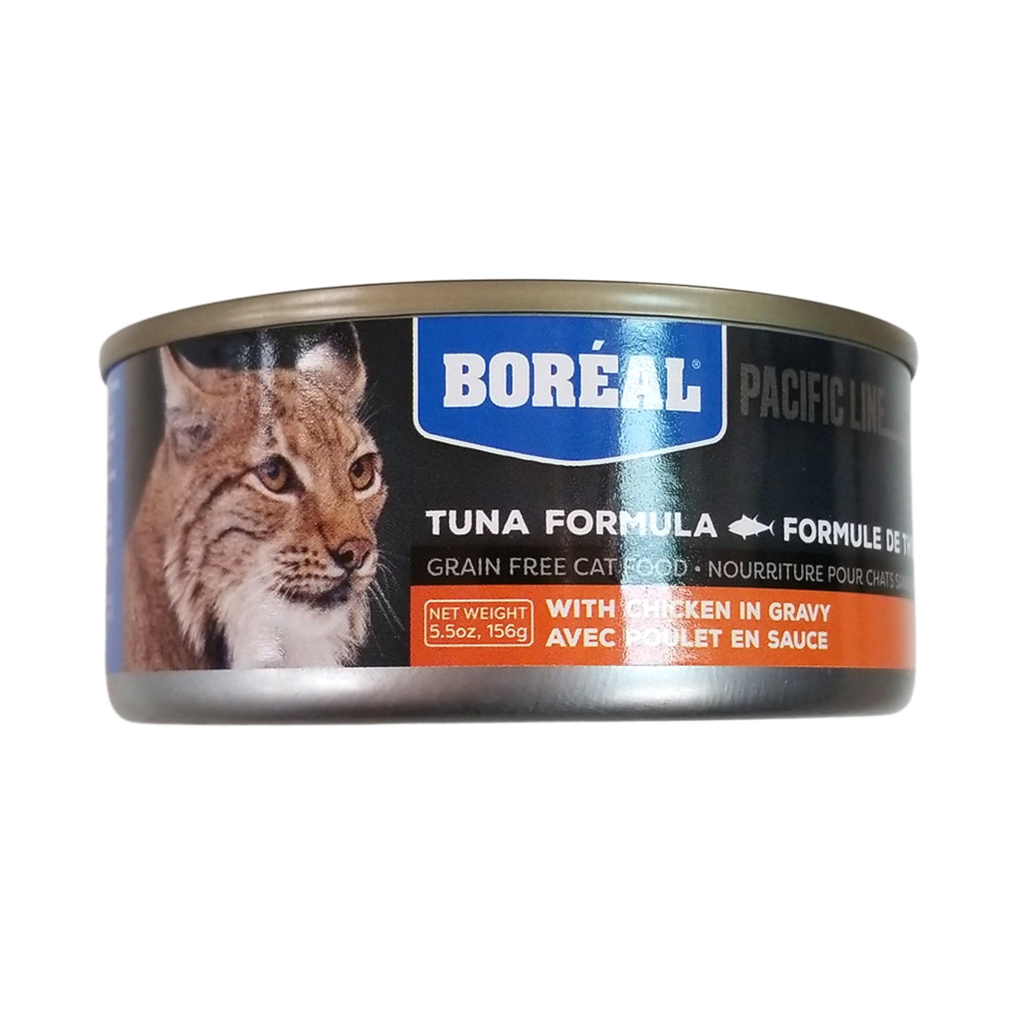 Boréal Functional Canned Cat Food, Grain-Free, Pacific Line Tuna Formula, Chicken In Gravy, 5.5oz