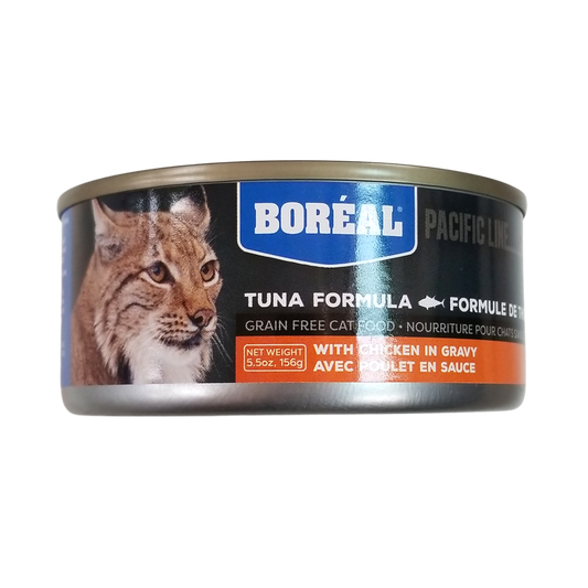 Boréal Functional Canned Cat Food, Grain-Free, Pacific Line Tuna Formula, Chicken In Gravy, 5.5oz