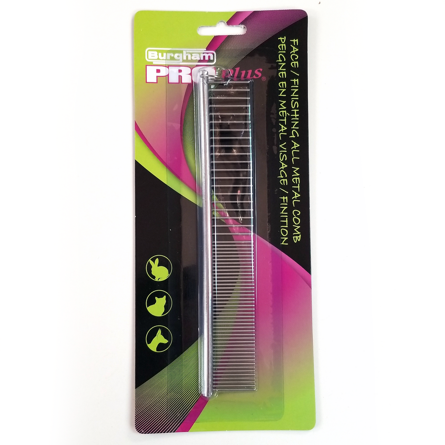 Burgham Pro Plus All Metal Face & Finishing Comb