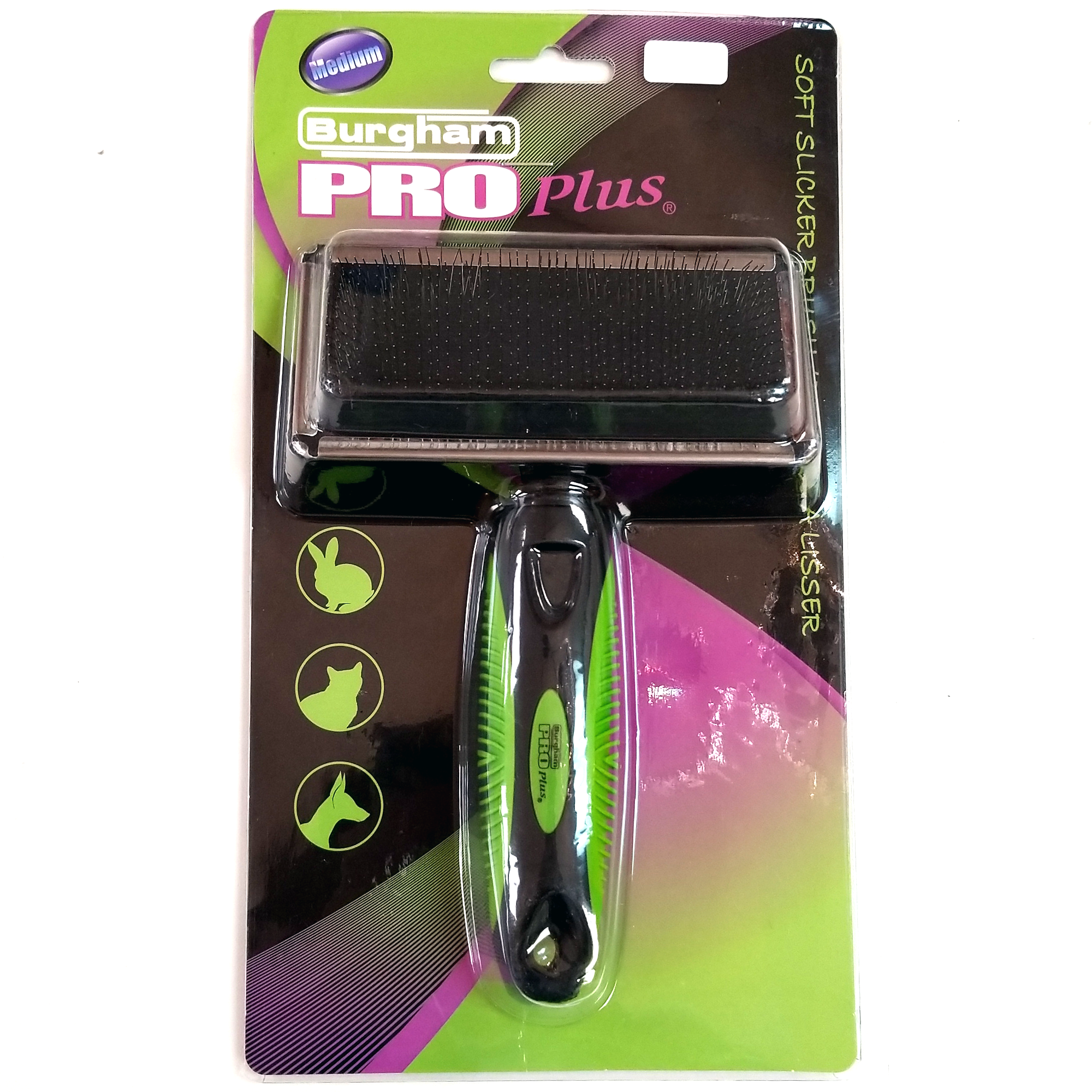 Burgham Pro Plus Soft Slicker Brush, Medium
