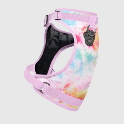 Canada Pooch Everything Harness, No-Pull with Seatbelt Loop, Tie-Dye & Pink