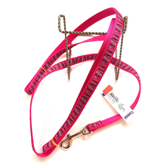 Coastal Ribbon Dog Leash, 6' 5/8", Pink Flamingo