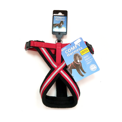 Company of Animals Reflective Comfy Harness, Red/Black