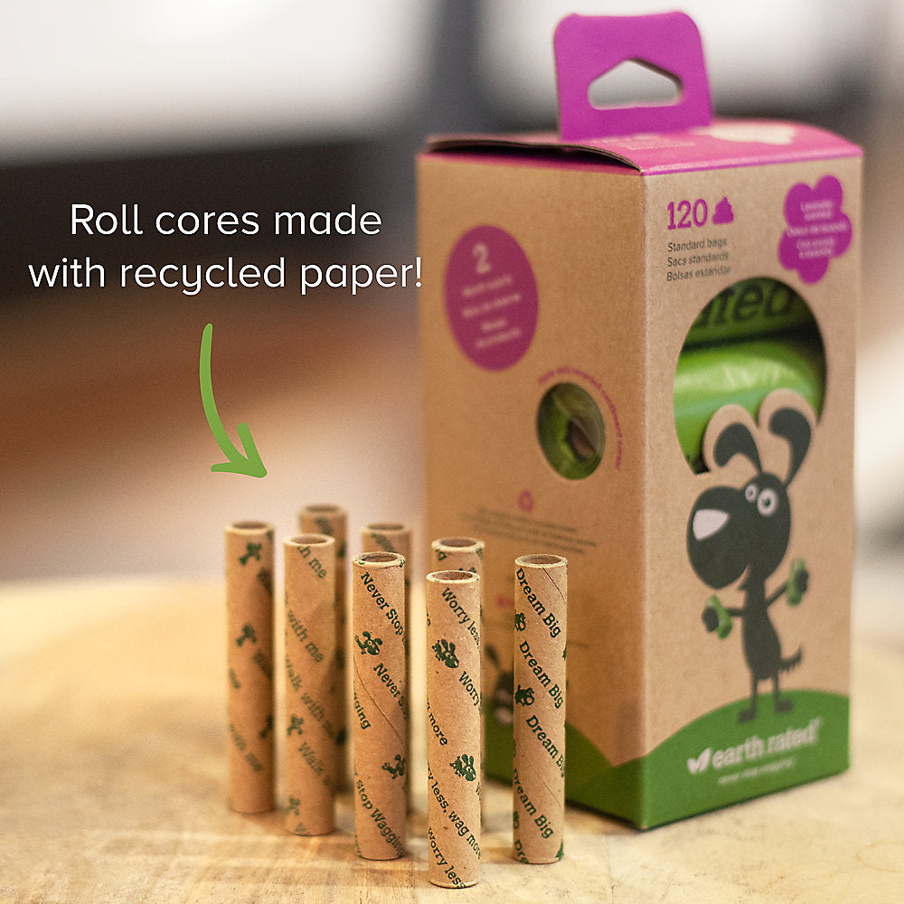 Earth Rated Eco-Friendly Poop Bags, 100% Leak-Proof, 120 Bags (8 Rolls)