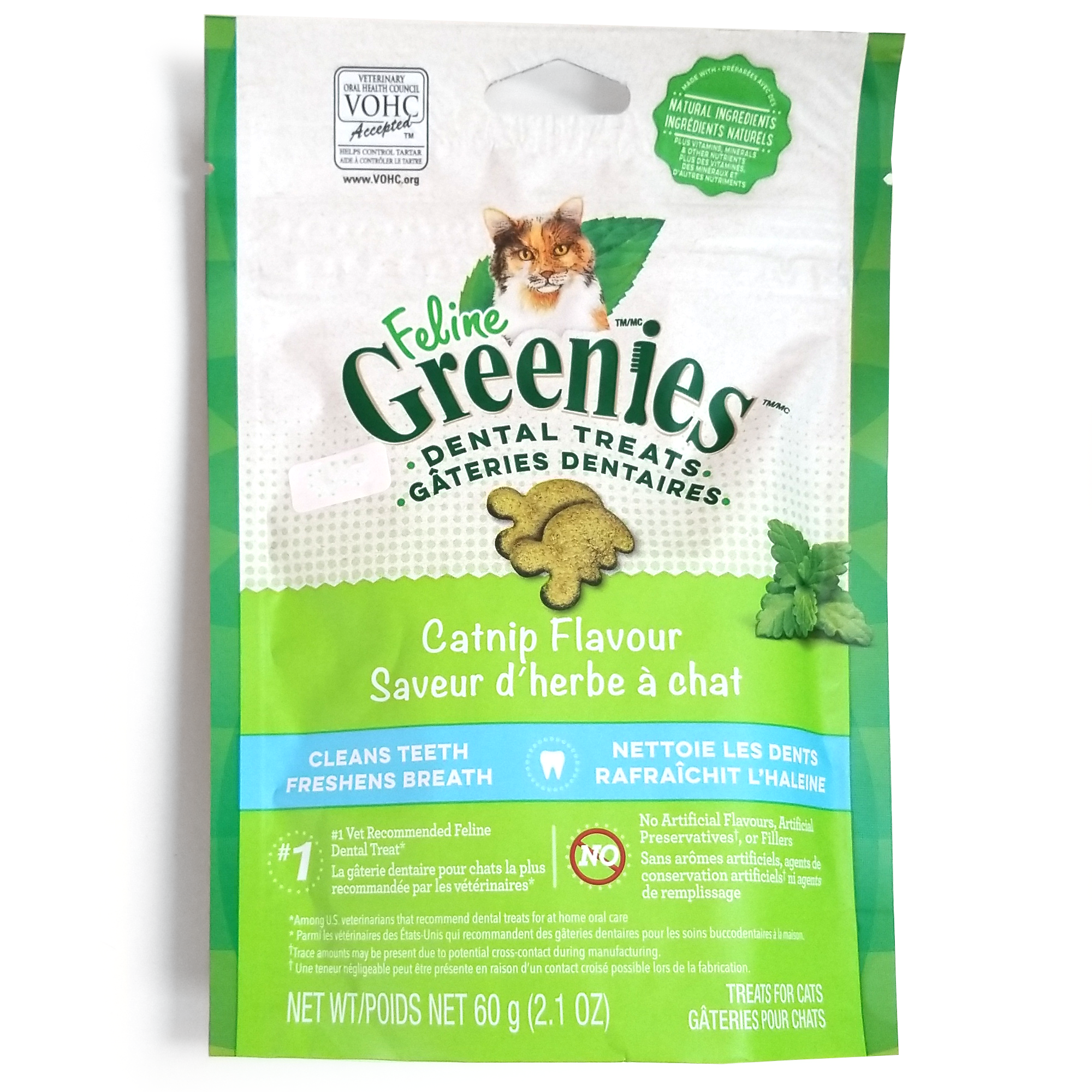 Greenies Feline Dental Treats, Cat Nip Flavour, 2.1oz