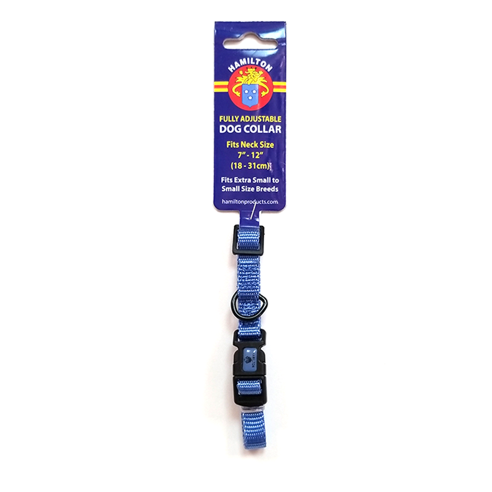 Hamilton Nylon Adjustable Dog Collar, Berry Blue