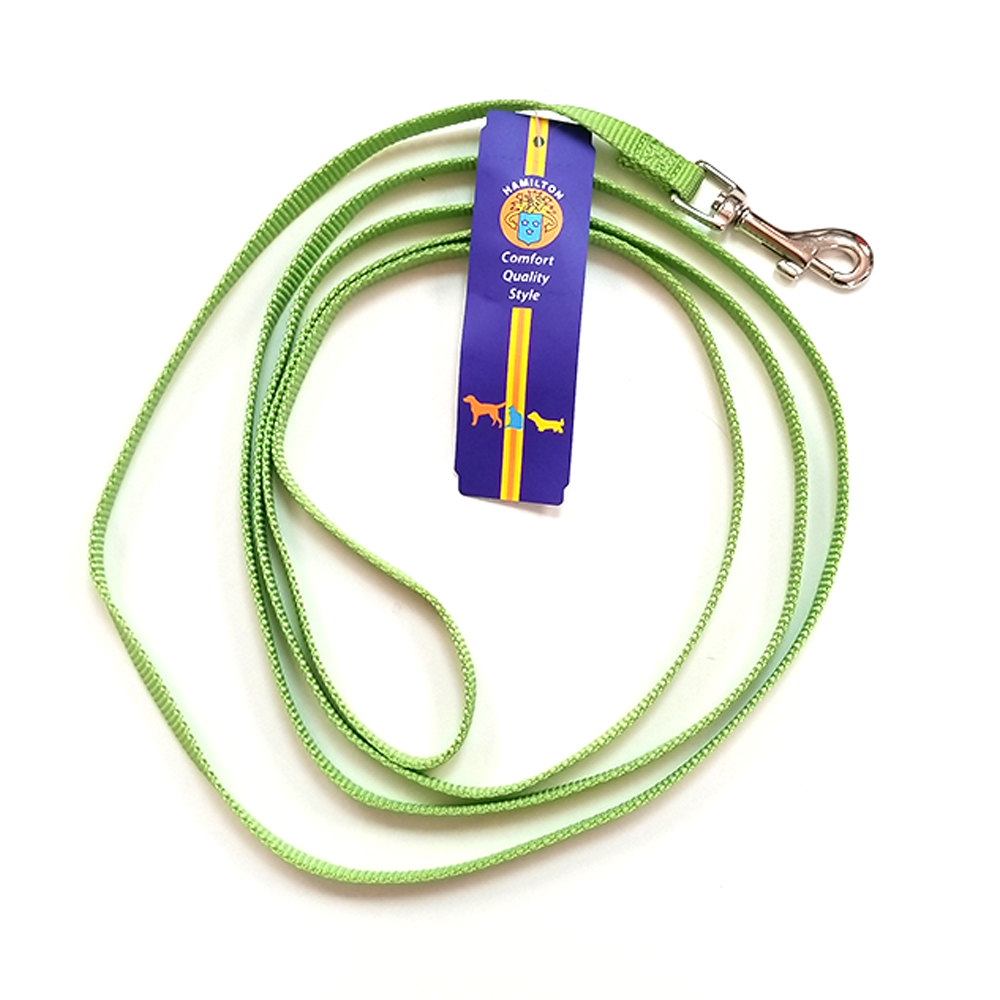 Hamilton Nylon Dog Leash, Bright Lime