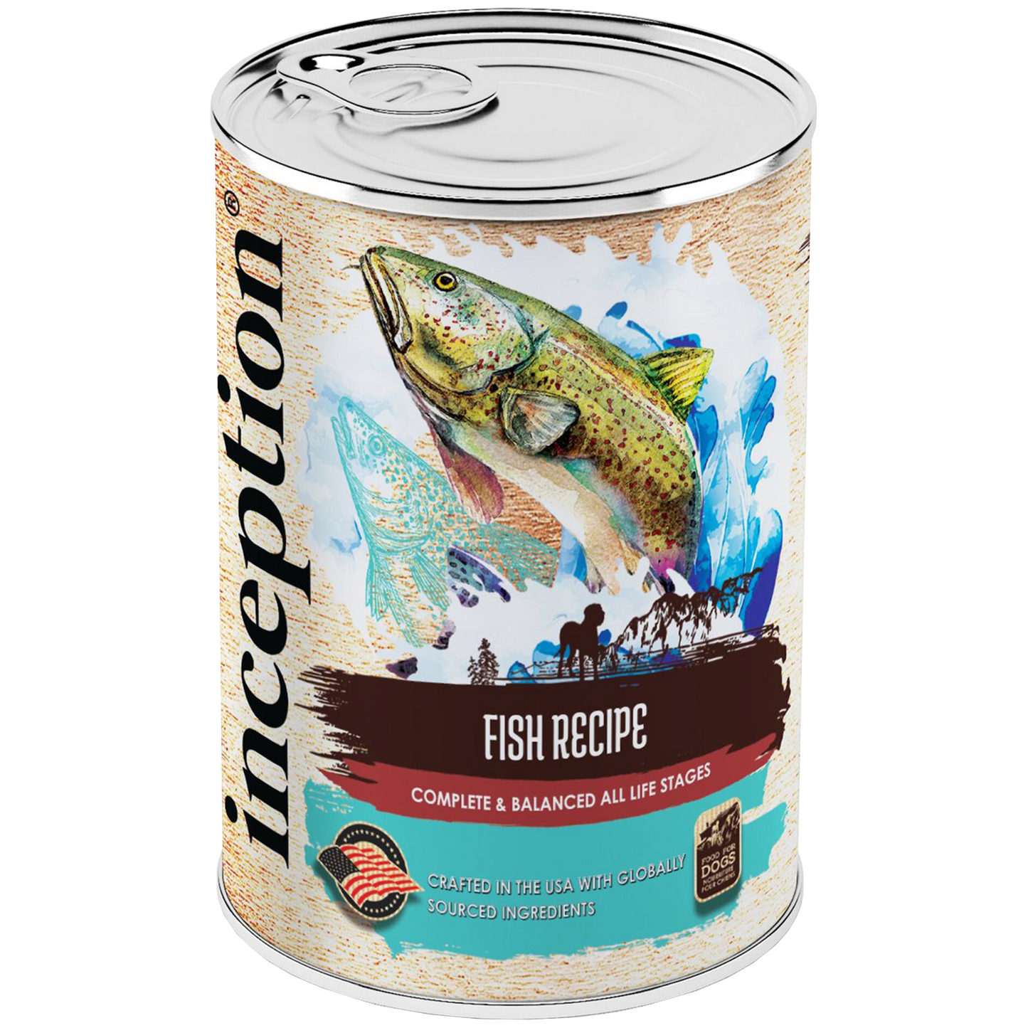 Inception complète et équilibrée, toutes les étapes de la vie, nourriture en conserve pour chiens, recette de poisson 