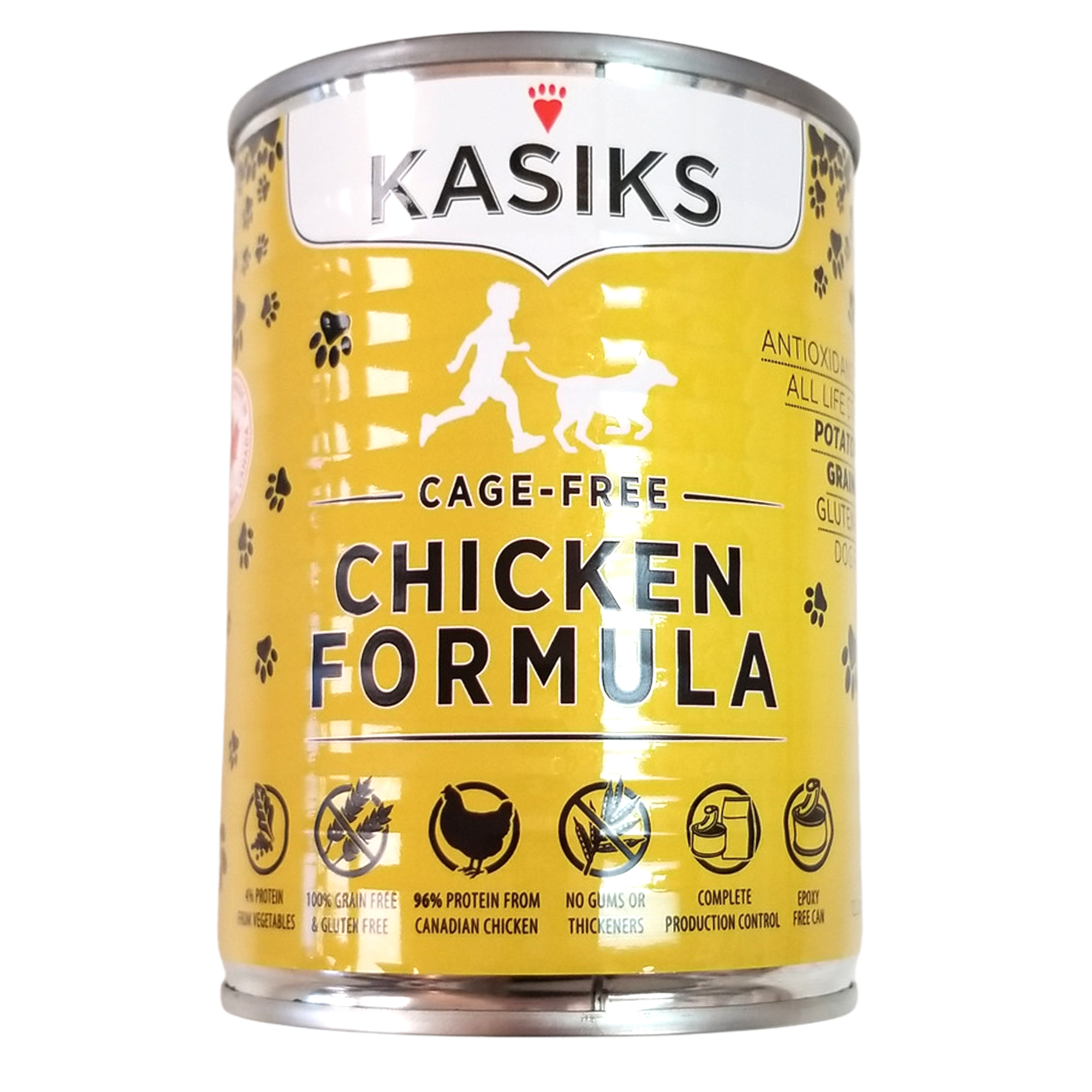 Kasiks Canned Dog Food, All Life Stages, Grain-Free, Cage Free Chicken Formula, 12.2oz