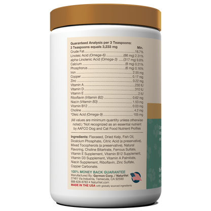 NaturVet Kelp Help Plus Omegas Supplement Powder (454g)