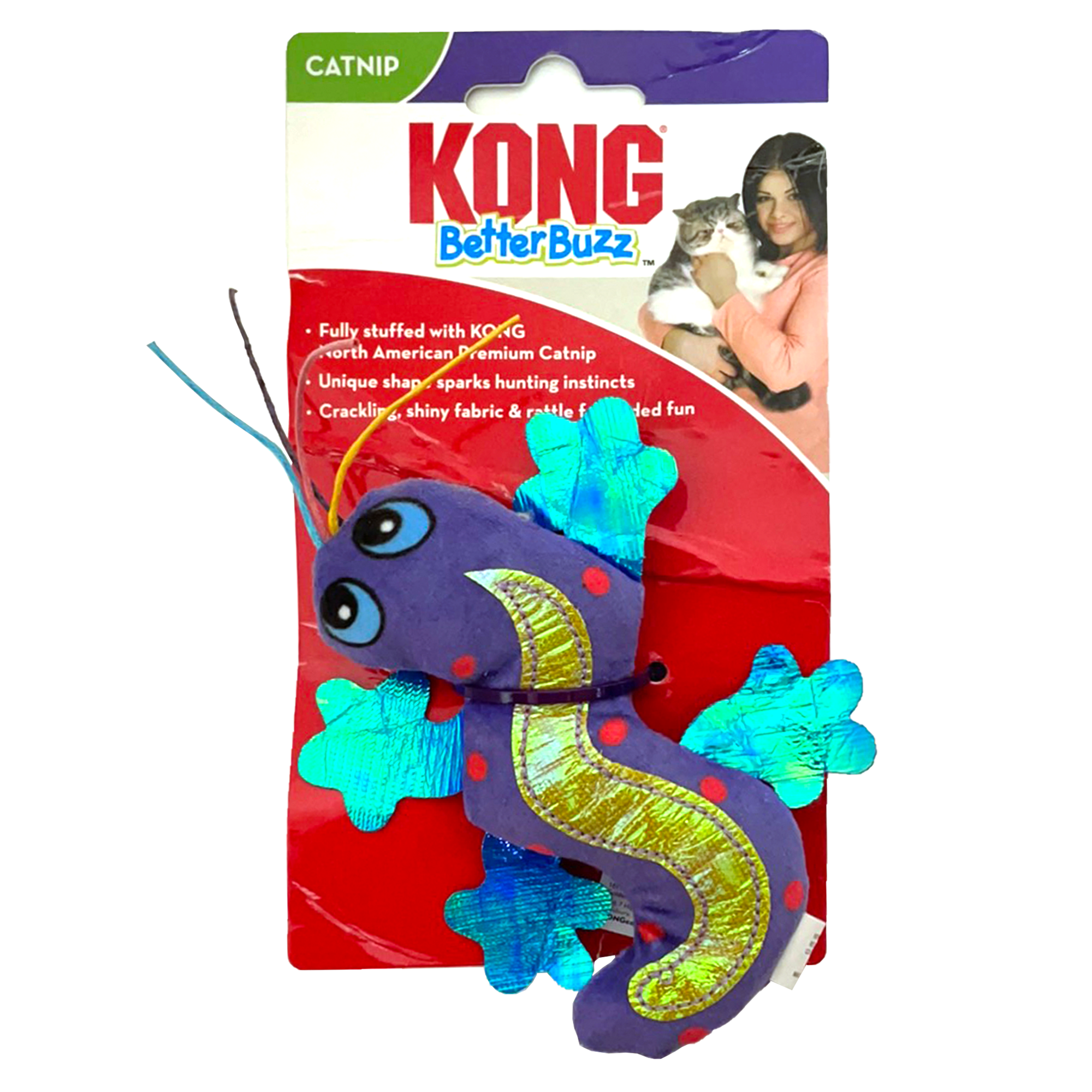 Kong Better Buzz Catnip Toy, Gecko