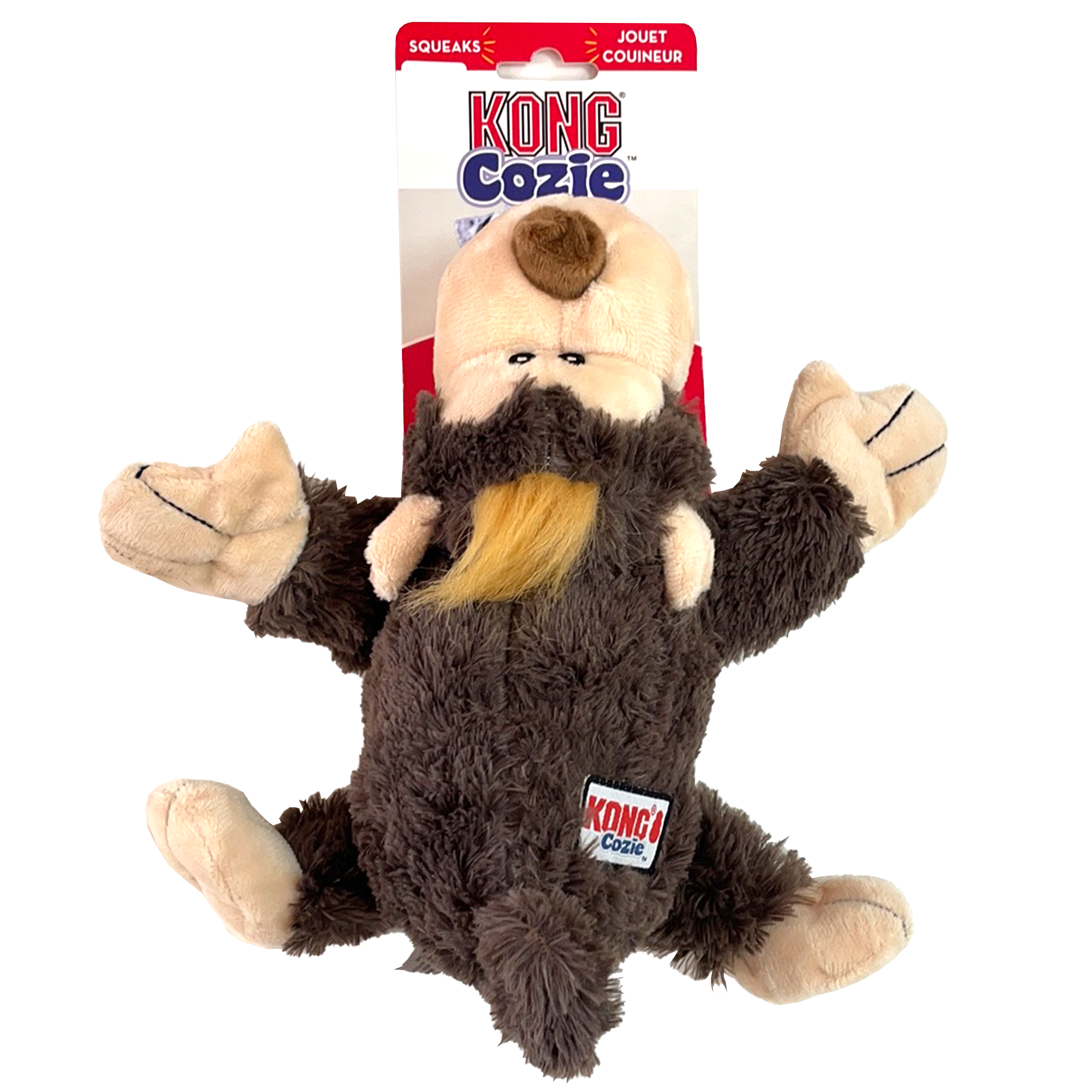 KONG Cozie Stuffed Dog Toy, Funky Monkey, Medium