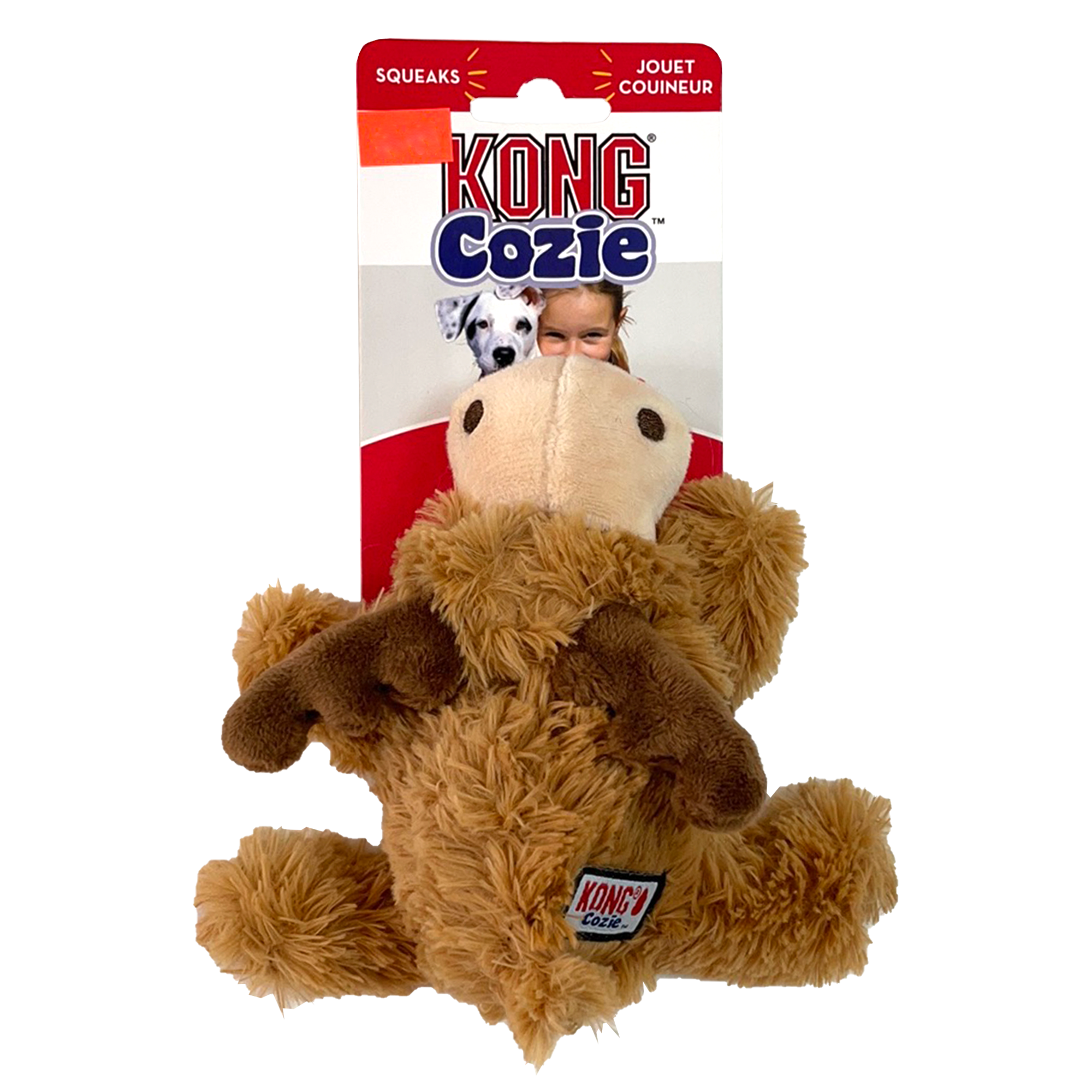 Kong Cozie Stuffed Dog Toy, Marvin Moose