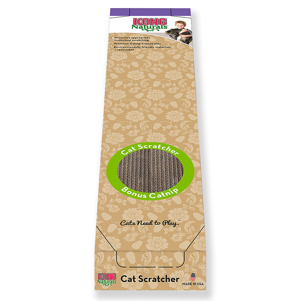 KONG Naturals Corrugated Cat Scratcher with Catnip