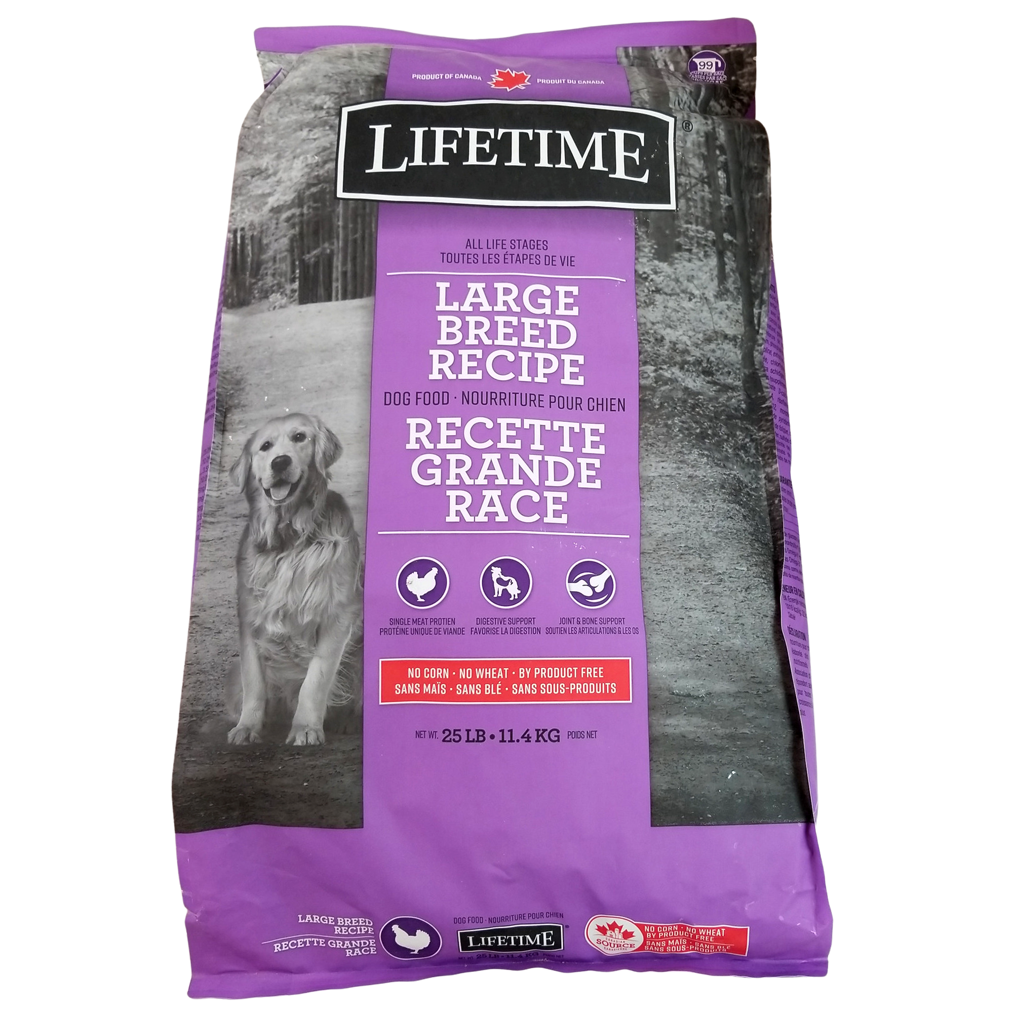 Lifetime Dog Food, Large Breed, All Life Stages, Chicken Recipe, 25lb