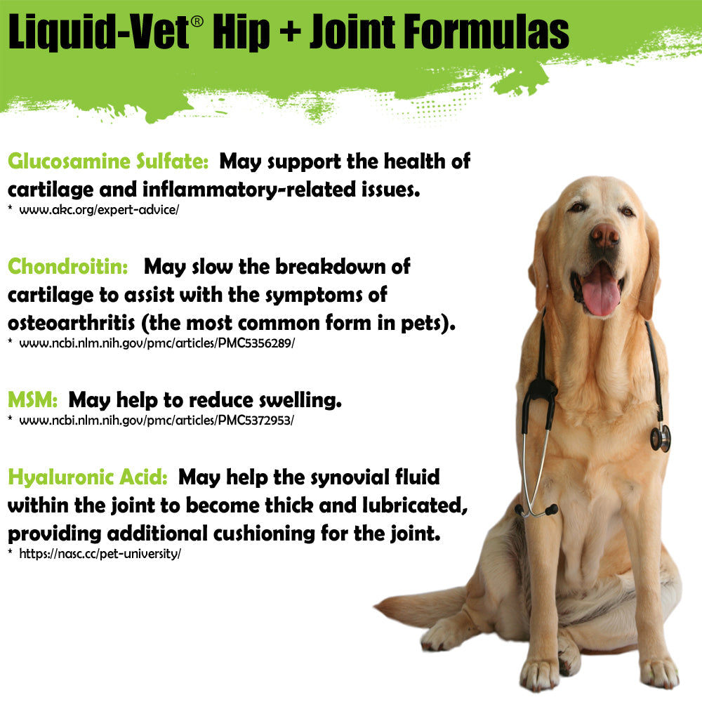 Liquid Vet Hip Joint Support for Dogs Pot Roast Flavour 946ml