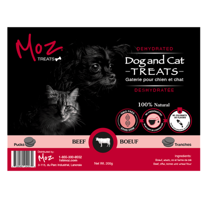 Moz Dehydrated Beef Dog & Cat Treats (200g)