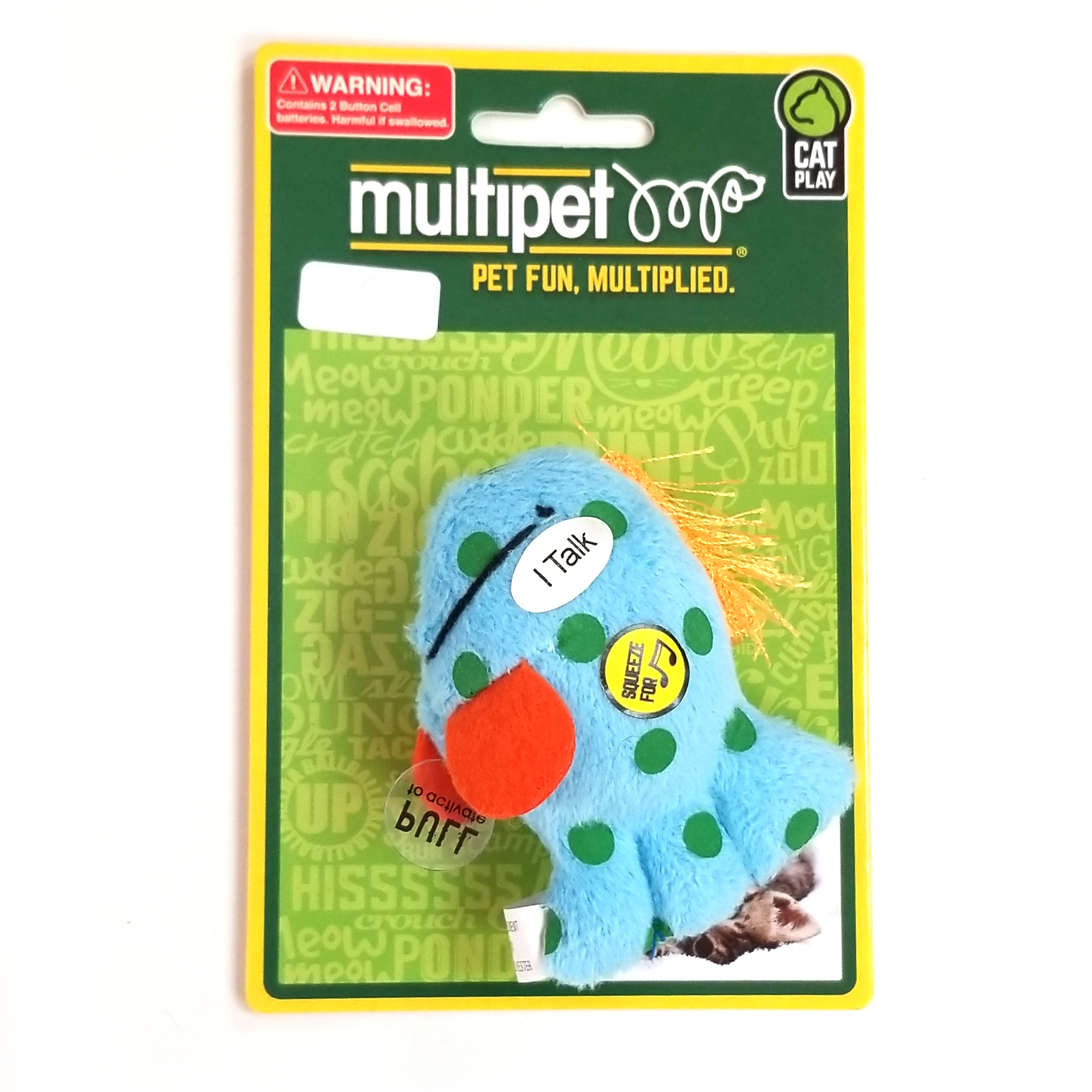 Multipet Look Who's Talking Cat Toy, Fish