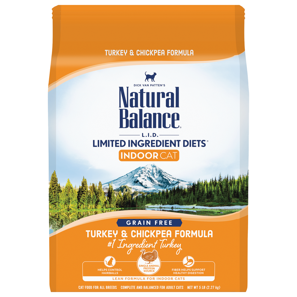 Natural Balance Limited Ingredient Diets, Indoor Cat, Grain-Free, Turkey & Chickpea Formula