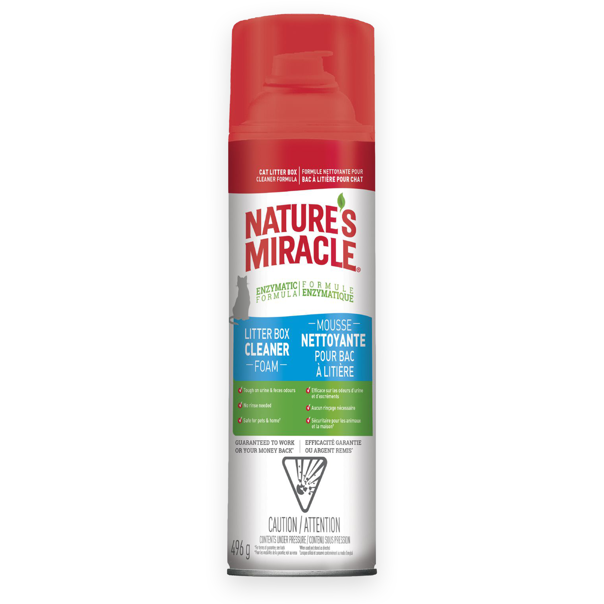 Nature's Miracle Litter Box Cleaning Foam for Urine & Fecal Odours (496g)