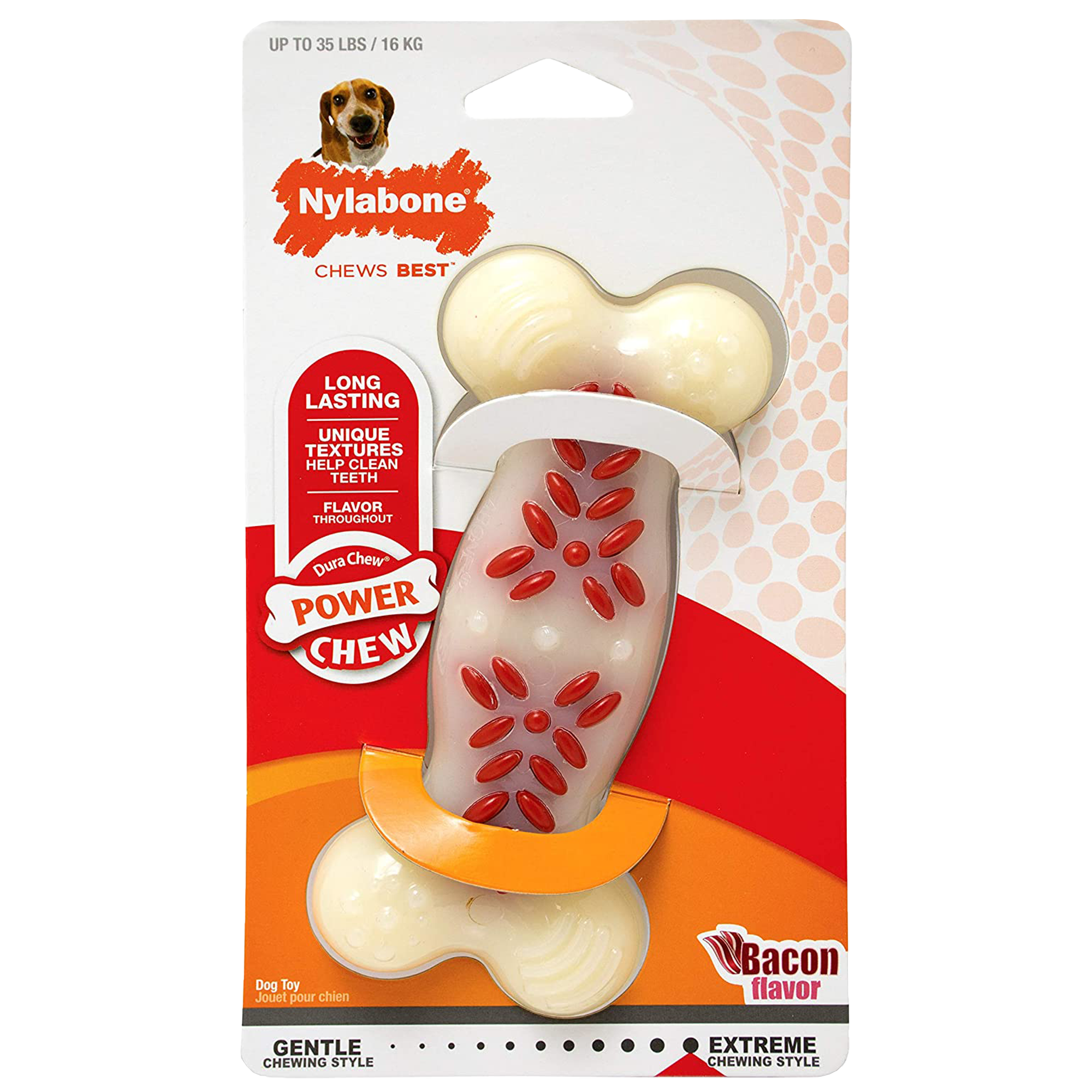 Nylabone Bacon Flavored Power Chew Bone
