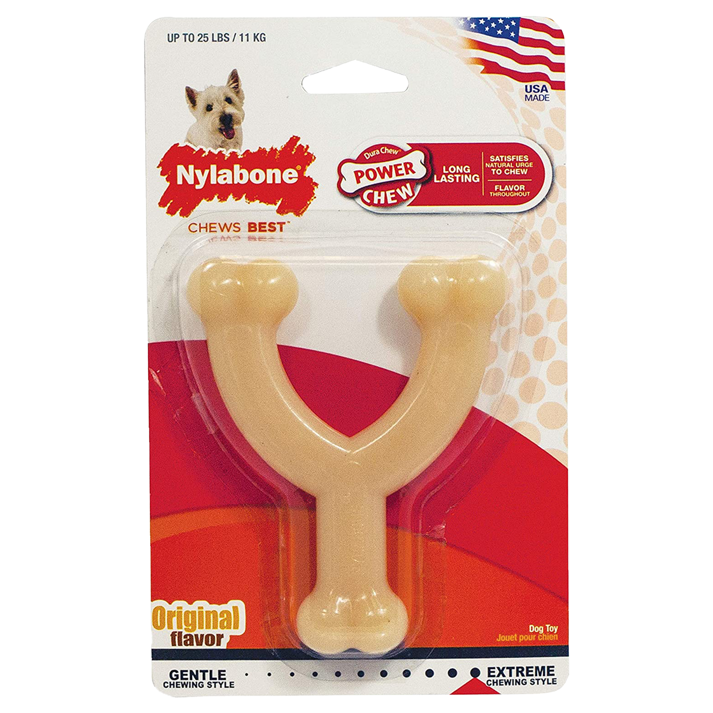 Nylabone Long Lasting Wishbone Chew Regular