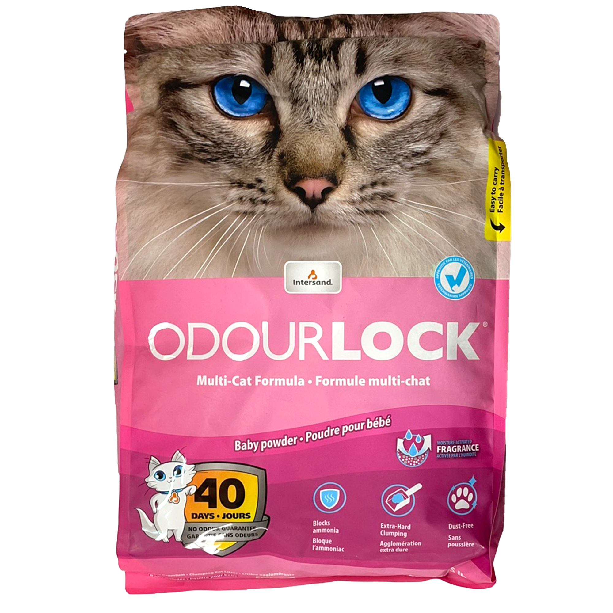 Odourlock Scented Cat Litter, Hard Clumping, Baby Powder